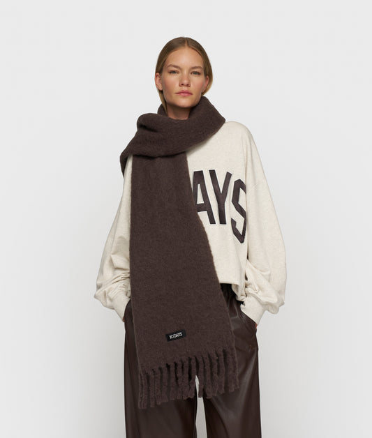 10Days | Thick Brushed Scarf - Deep Wine (20-919-5204)
