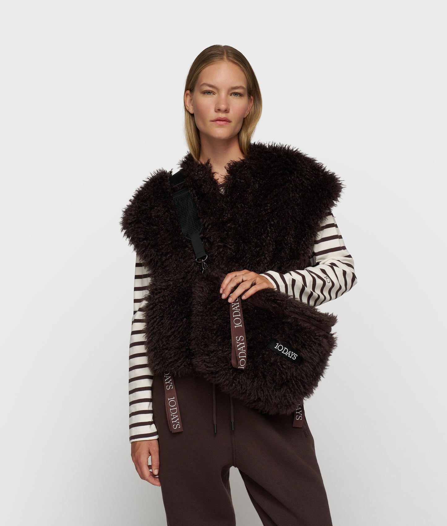 10Days | Hairy Cross Body Bag - Deep Wine (20-964-5204)