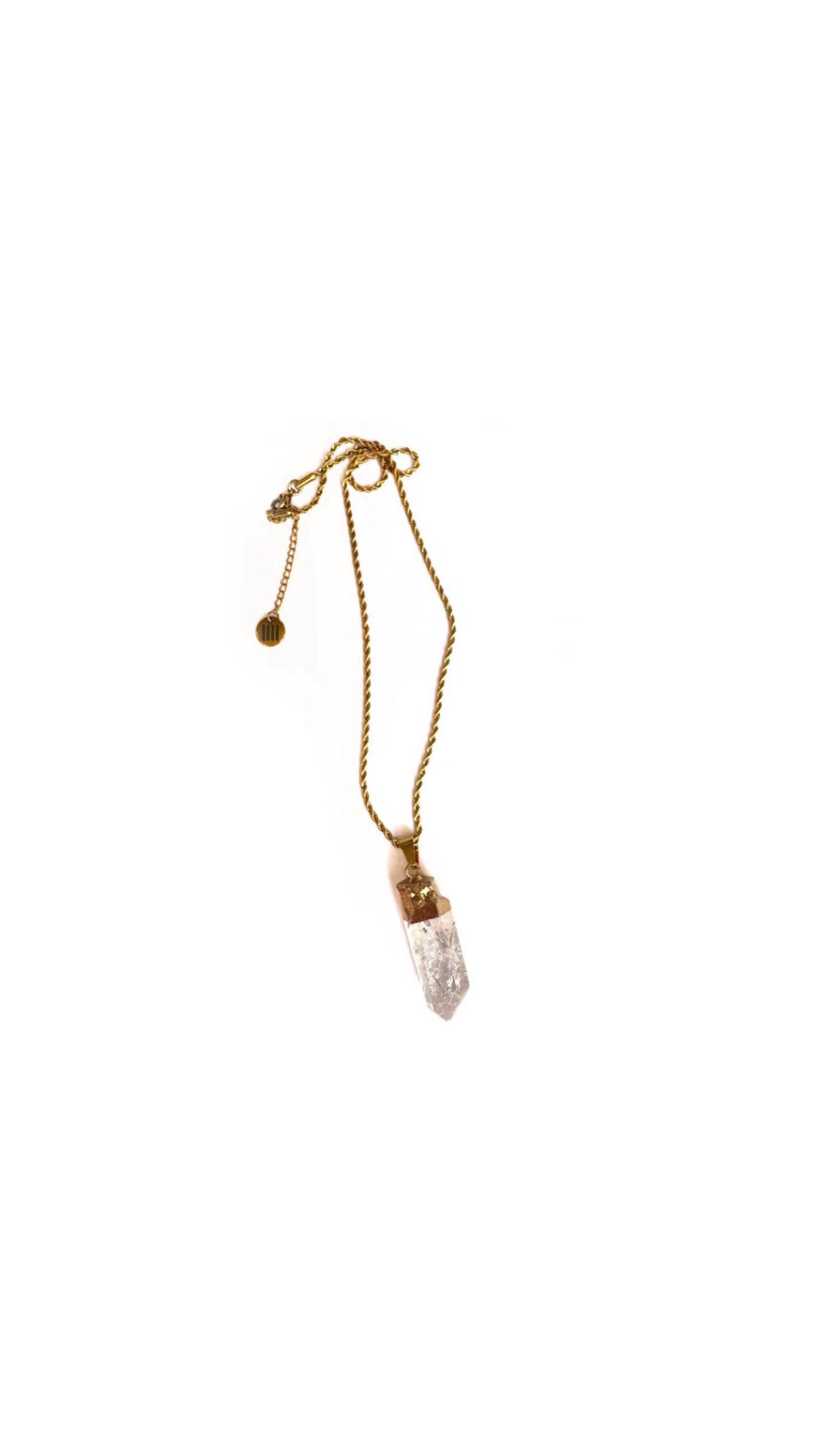 Lisa-Marie | Rock Chrystal Necklace - 24K Goldfilled (Bergkristal Hanger)