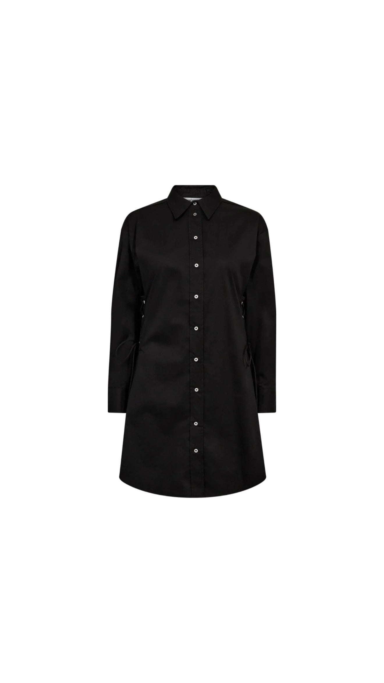 Co'couture | PoppyCC Eyelet Tie Shirt Dress - Black (36525)