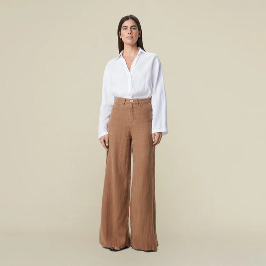 Lois Jeans | Marlene Linen Colour - High Rise Wide Fit