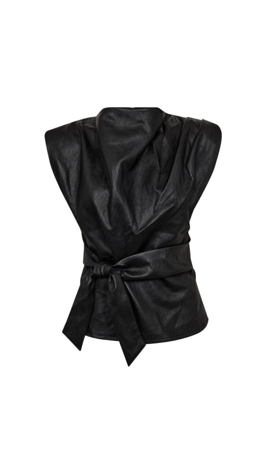 Co'Couture || GittCC Pleat Top - Black