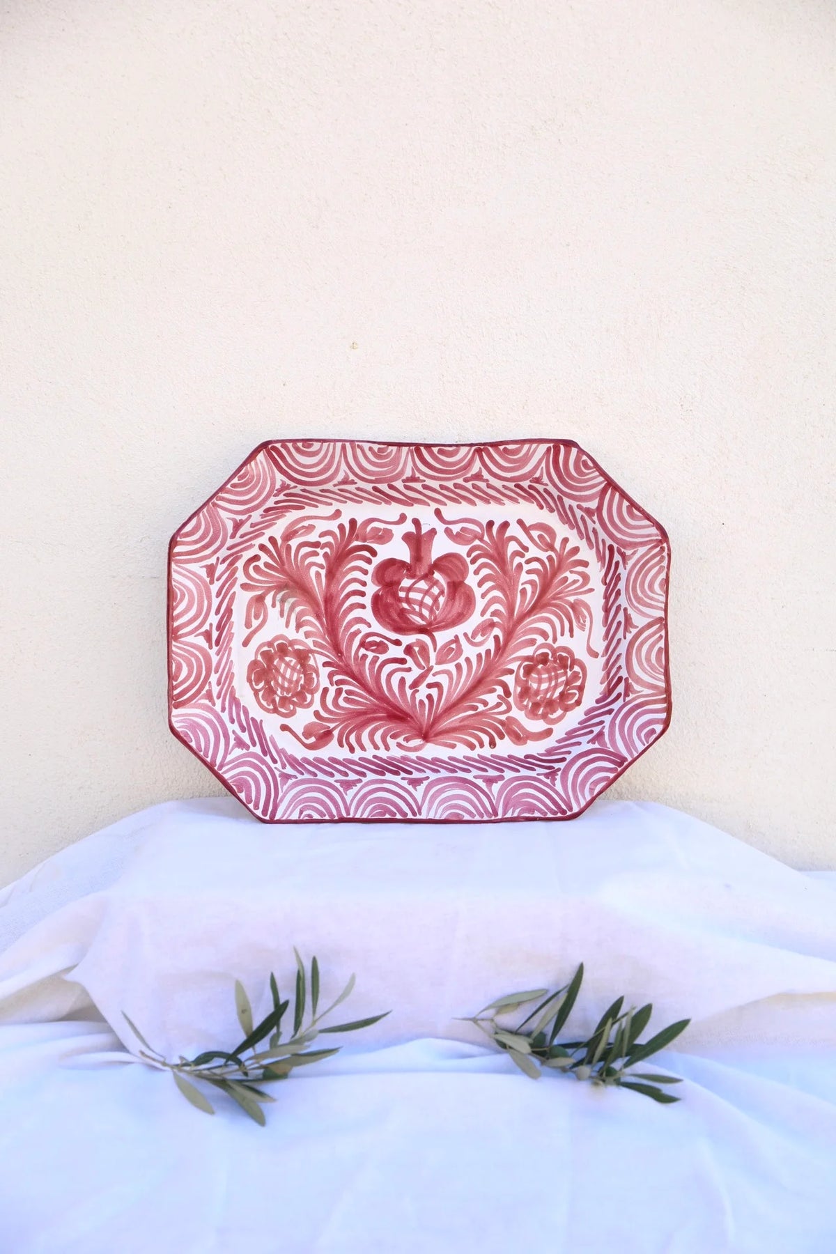 Lenta Living | Serveerschaal Granada Pomegranate - Bordeaux