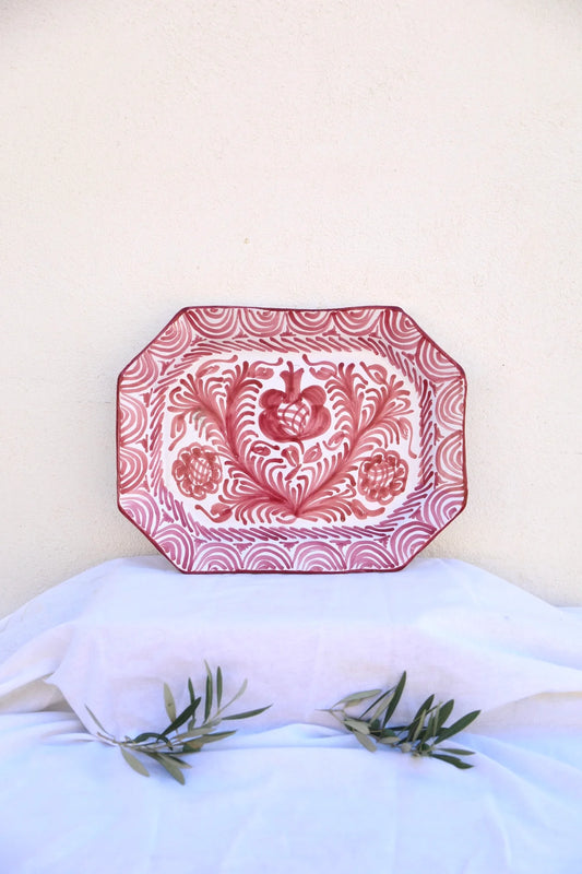 Lenta Living | Serveerschaal Granada Pomegranate - Bordeaux
