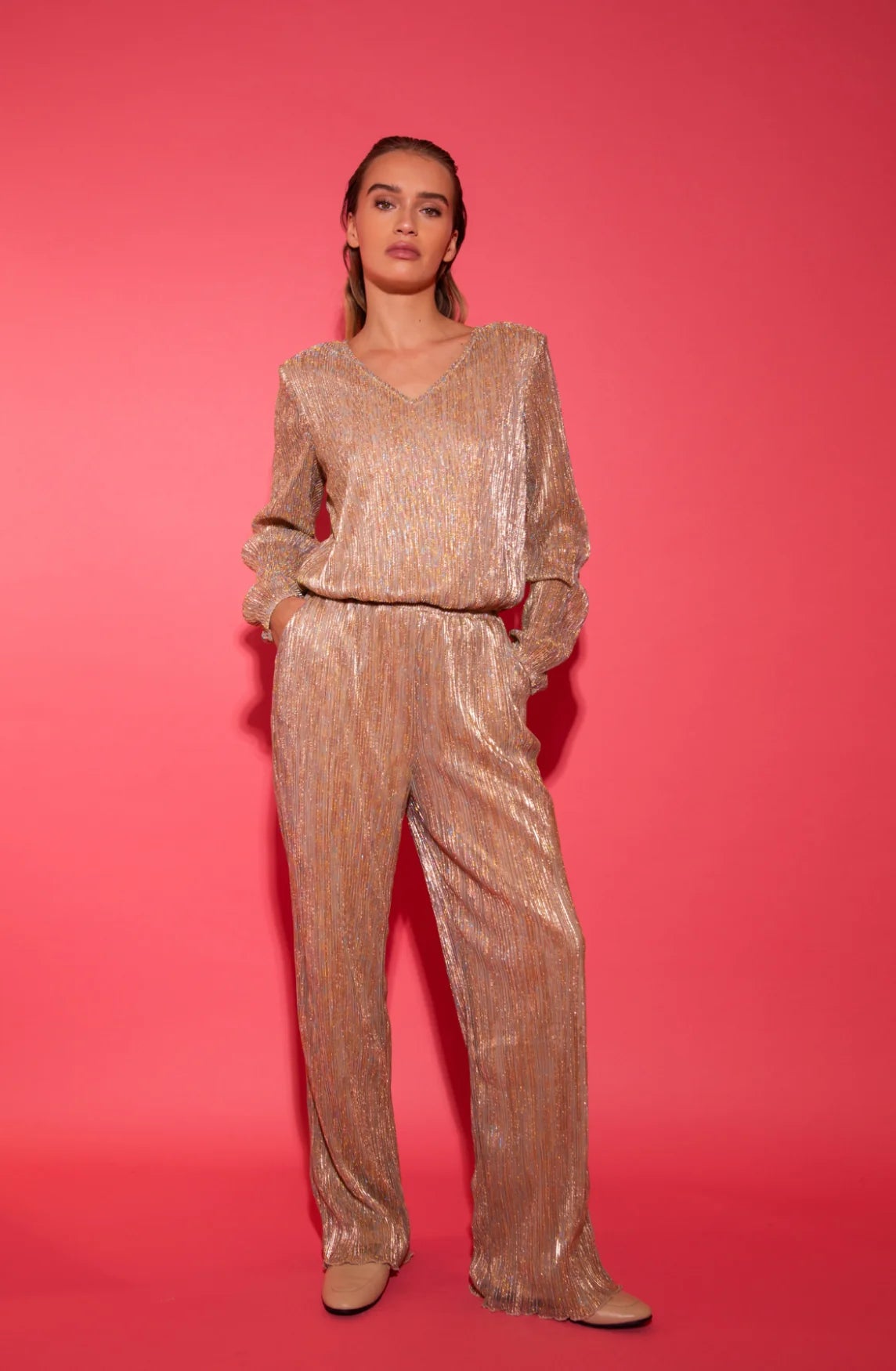 Studio Amaya | Clara Pants - Gold Lurex