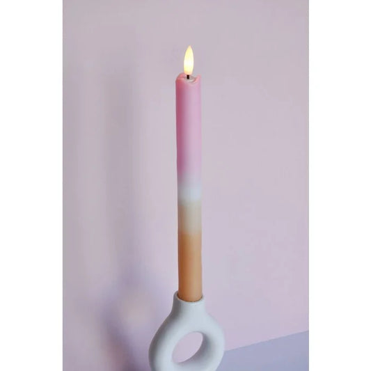 FÍ | LED Pillar Kaars Pink Orange | Set van 2 kaarsen