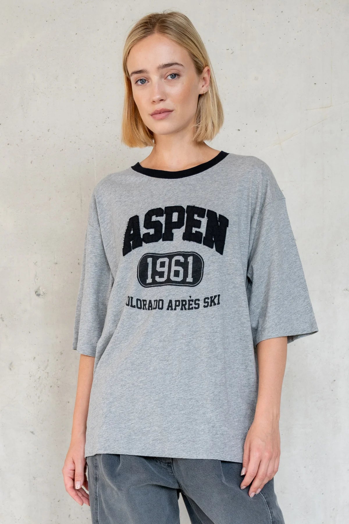 Penn & Ink | Shirt Print (W25F1769LTD) Grey Melange - Black