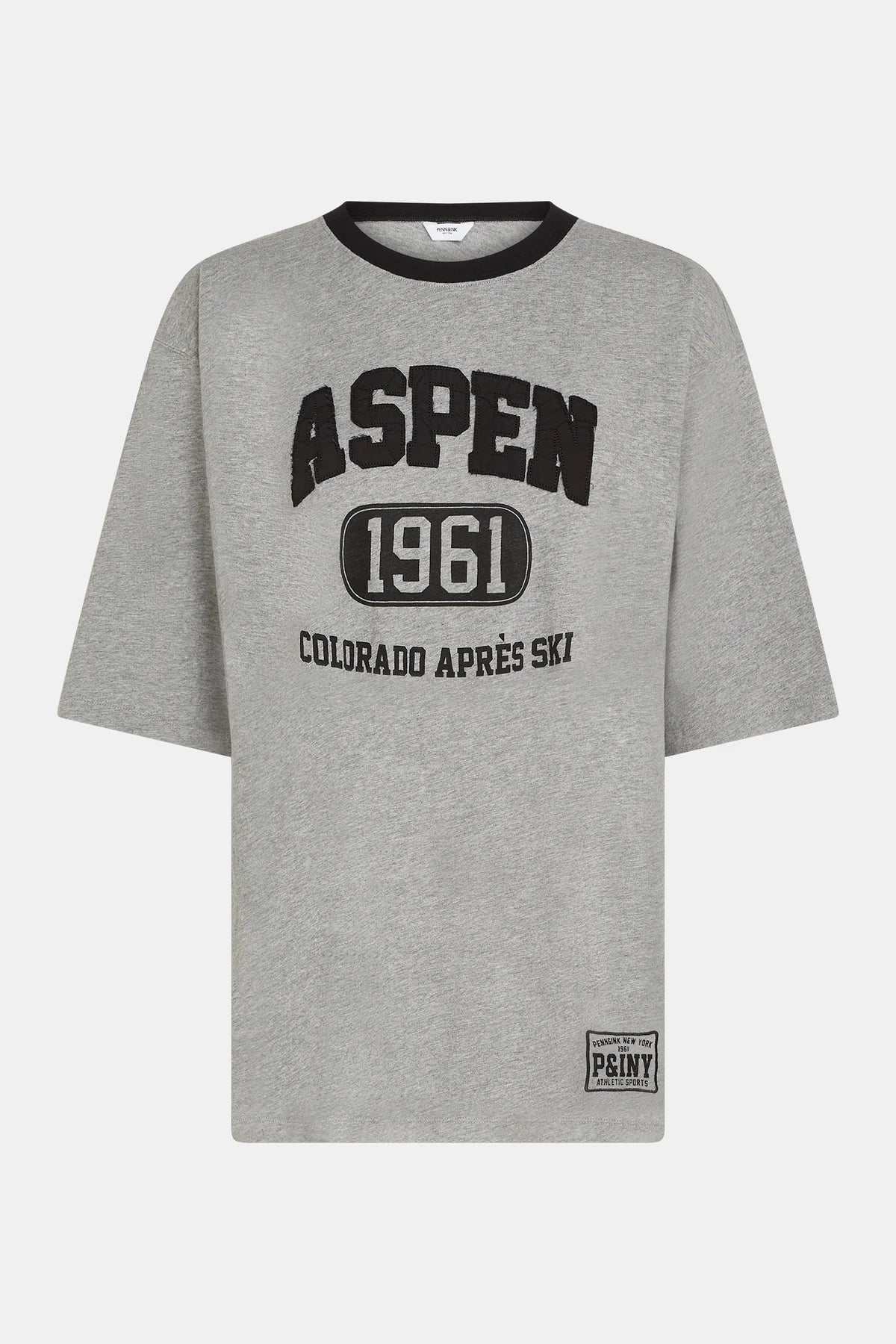 Penn & Ink | Shirt Print (W25F1769LTD) Grey Melange - Black
