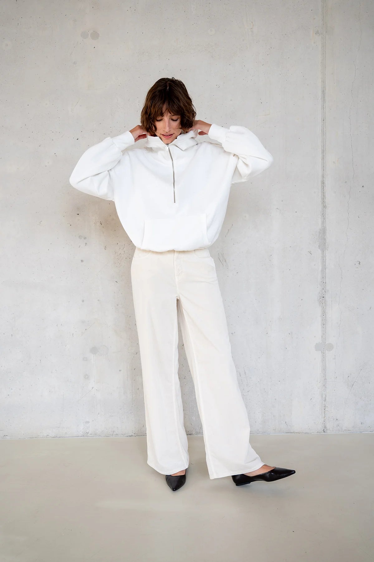 Penn & Ink | Hoodie Print (W25T1211LTD) - Milk