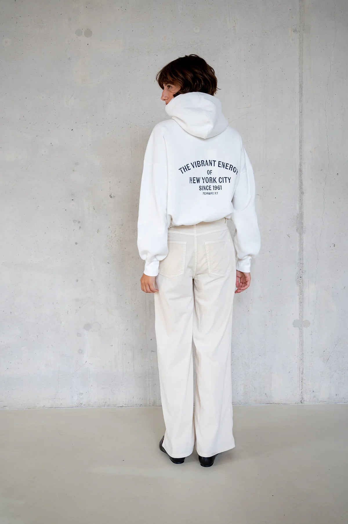 Penn & Ink | Hoodie Print (W25T1211LTD) - Milk