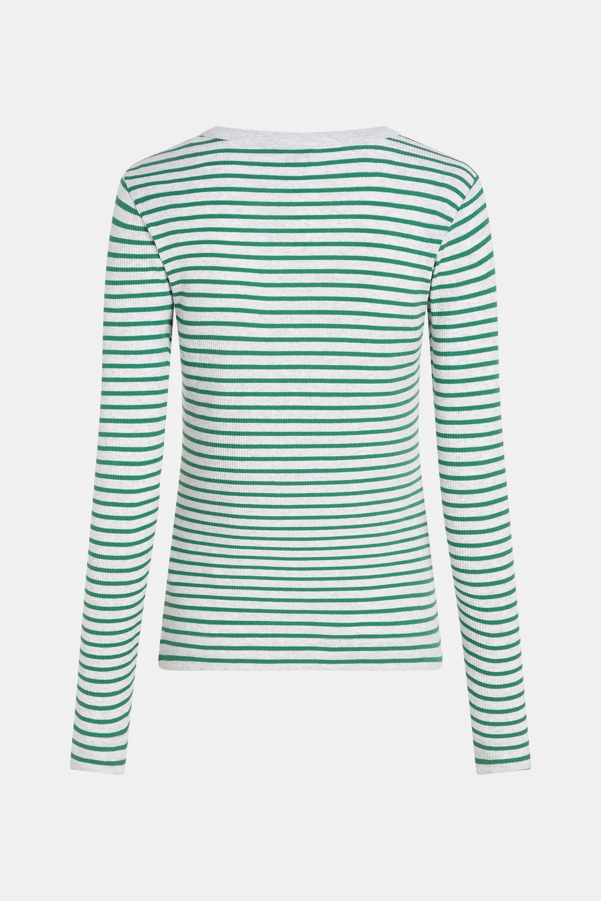 Penn & Ink | Longsleeve Melange Stripe (W25F1762LTD-M) Grey Melange - Green