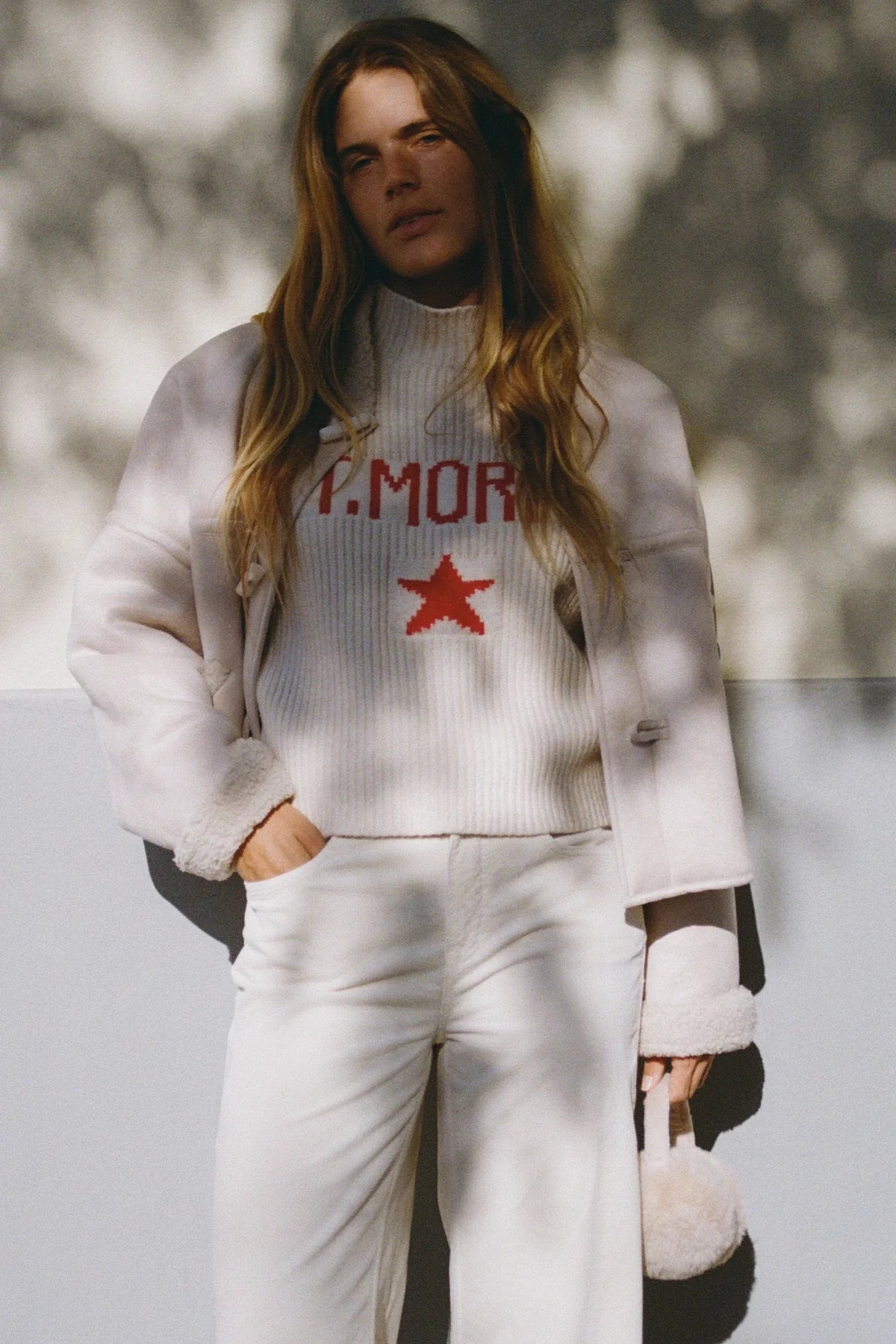 Penn & Ink | Jumper (W25B380LTD) Ecru - Red