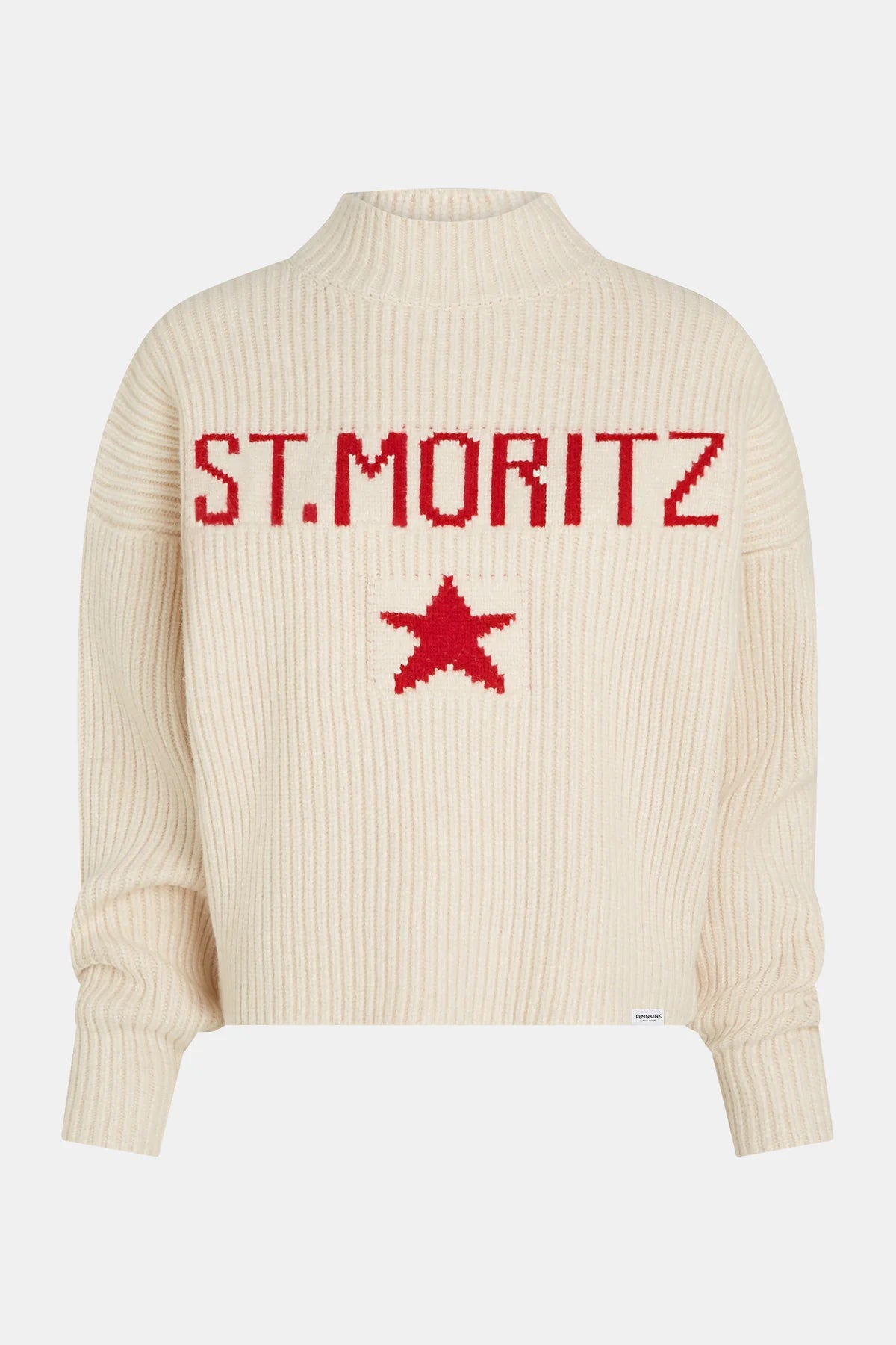 Penn & Ink | Jumper (W25B380LTD) Ecru - Red