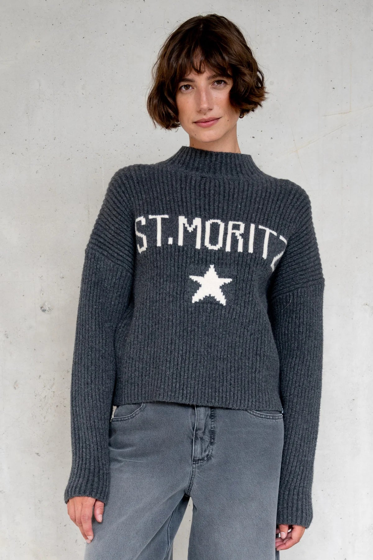 Penn & Ink | Jumper (W25B380LTD) Antra - Ecru