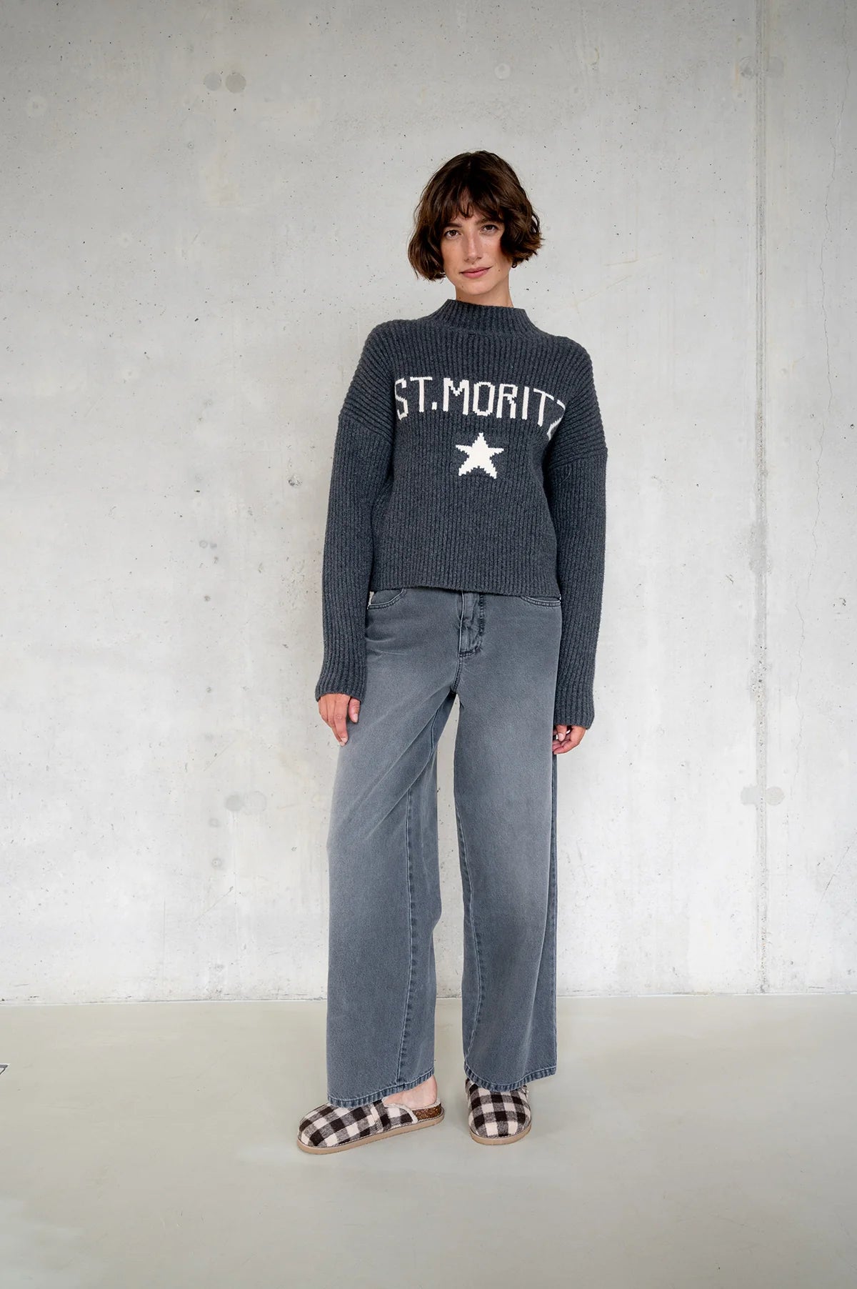 Penn & Ink | Jumper (W25B380LTD) Antra - Ecru