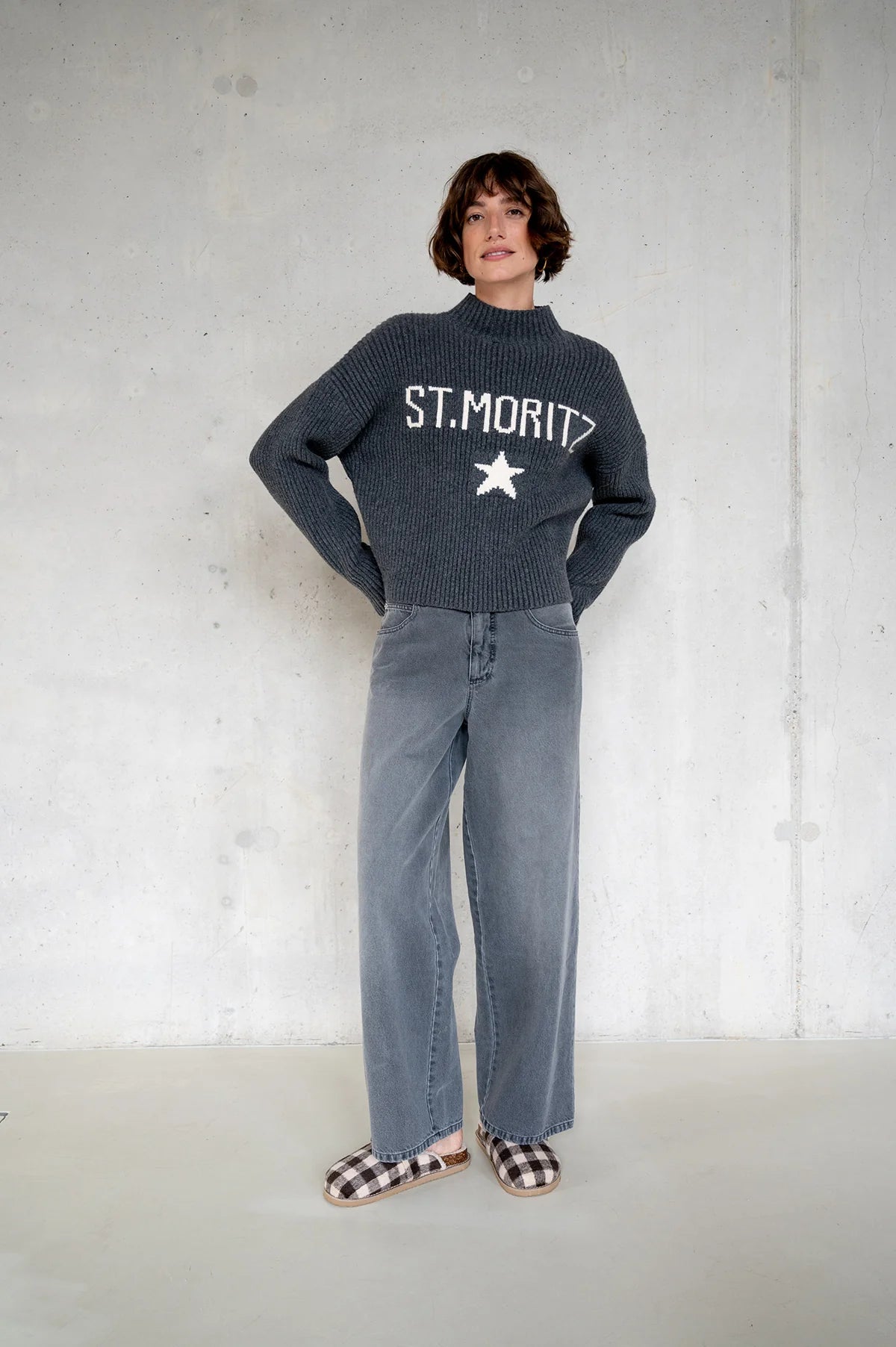 Penn & Ink | Jumper (W25B380LTD) Antra - Ecru