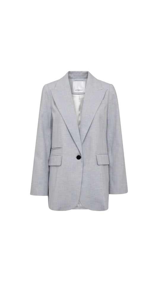 Co'Couture | LisaCC Linen Single Blazer - Light Blue