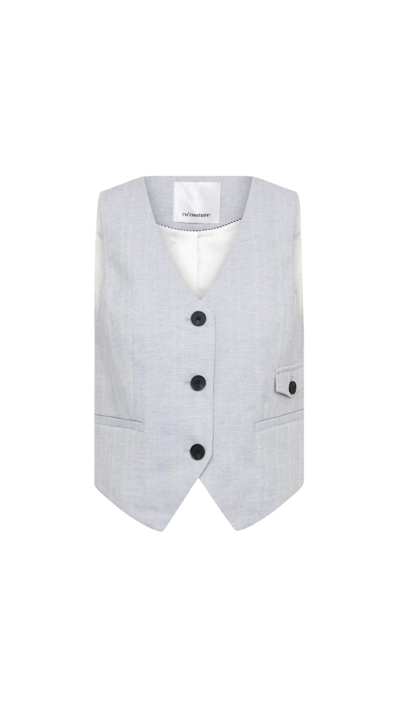 Co'Couture | LisaCC Linen Tailor Vest - Light Blue