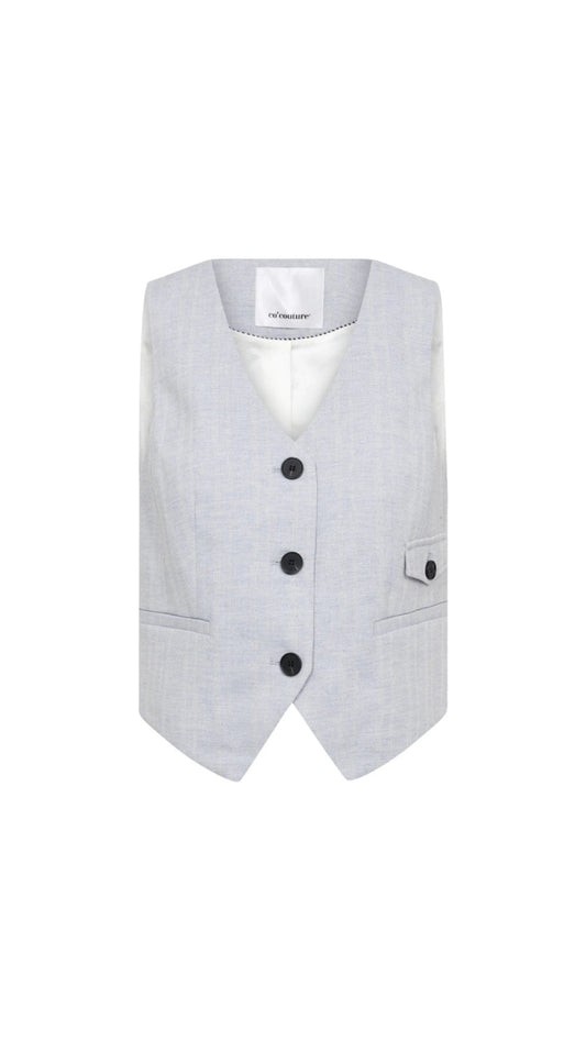 Co'Couture | LisaCC Linen Tailor Vest - Light Blue