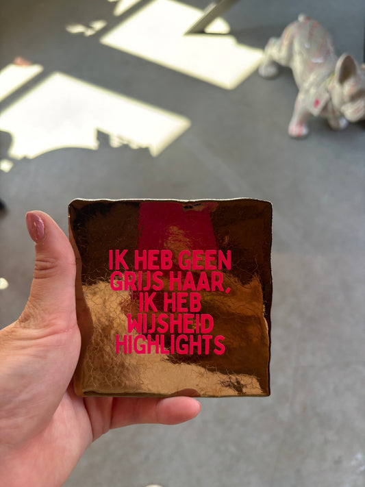 FÍ | Tegeltje (Ik heb geen grijs haar ik heb wijsheid highlights)