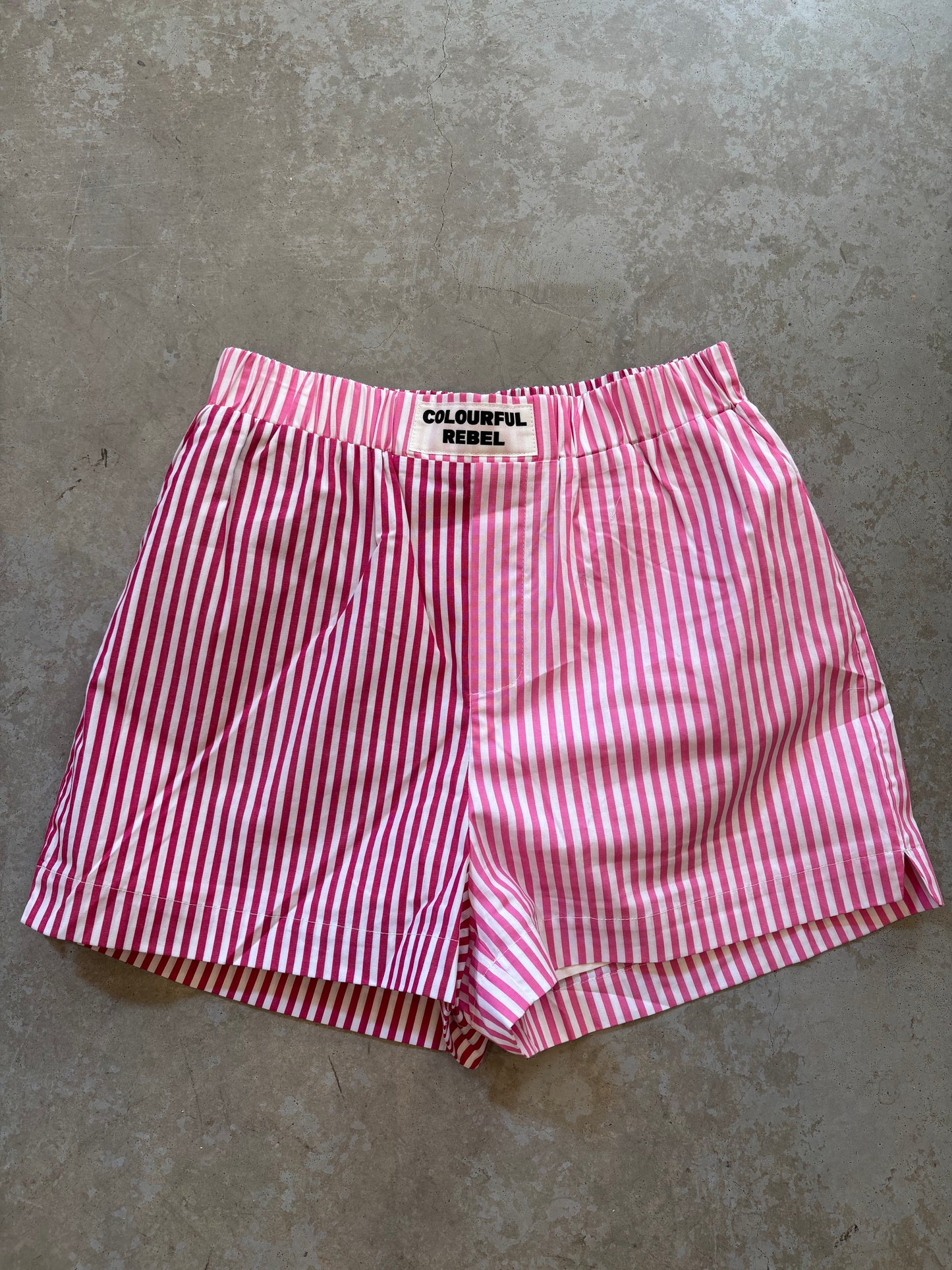 Colourful Rebel | Lyn Contrast Stripe Short - Light Pink
