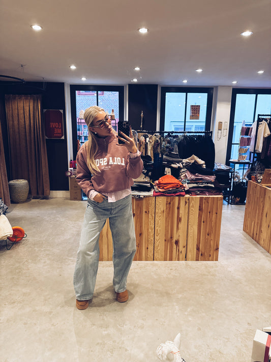 The Lola Club | Jayla Sweater Half Zip - Mauve