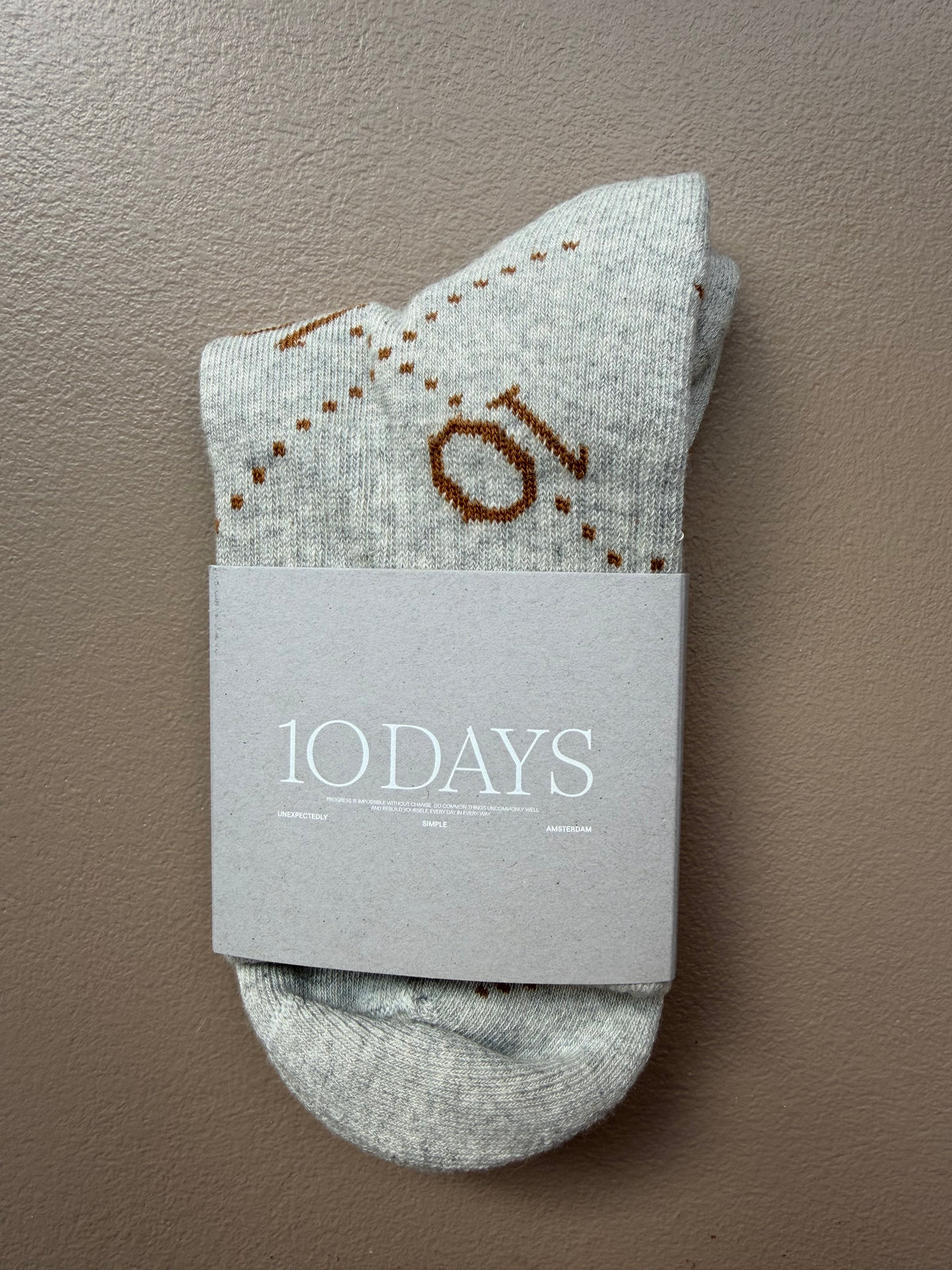 10DAYS | Socks All-Over Monogram - Light Grey Melee