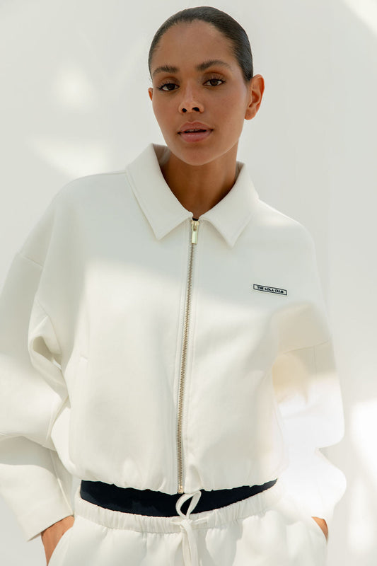 The Lola Club | Millie Zip Through - Crispy White