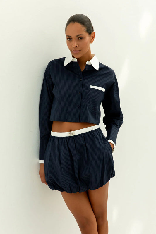 The Lola Club | Steph Blouse - Navy