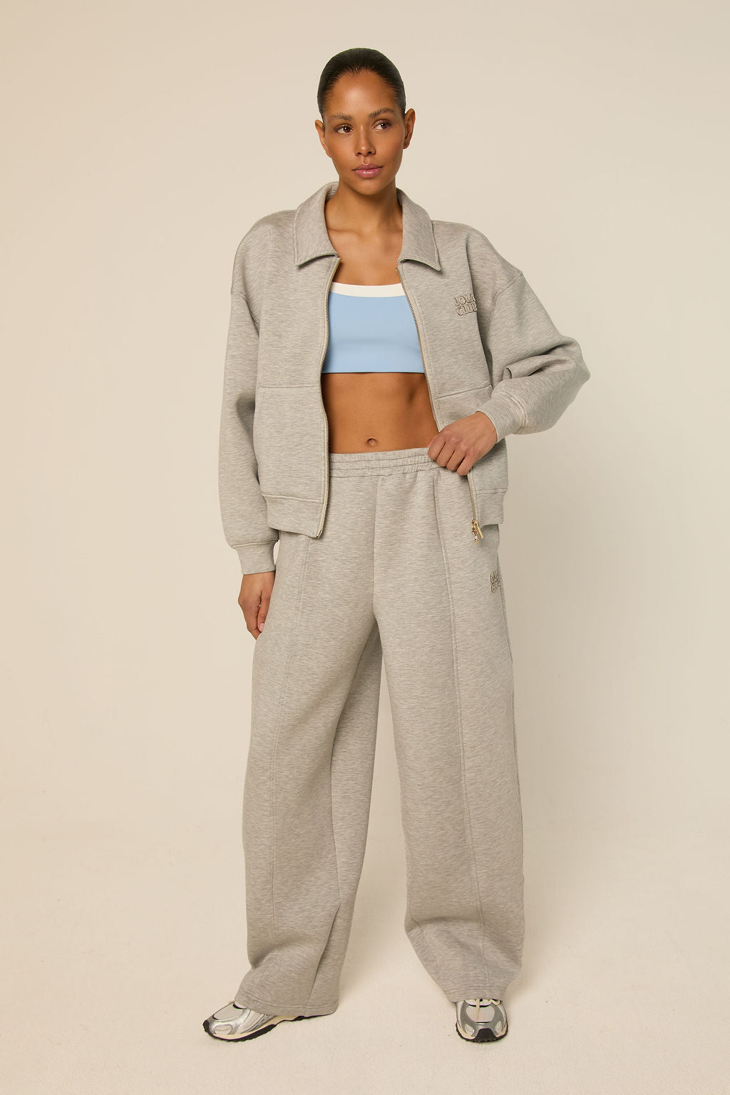 The Lola Club | Lois Pants - Grey Melange