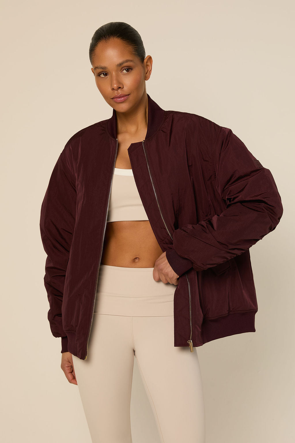 The Lola Club | Lina Bomber - Mulberry Wine