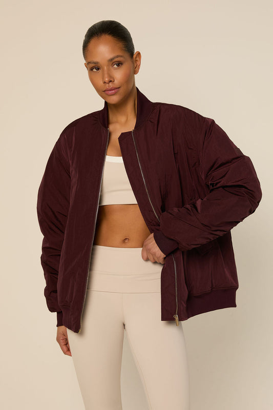 The Lola Club | Lina Bomber - Mulberry Wine
