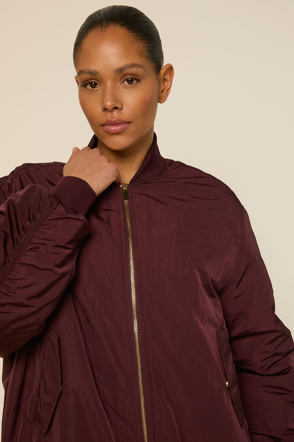 The Lola Club | Lina Bomber - Mulberry Wine
