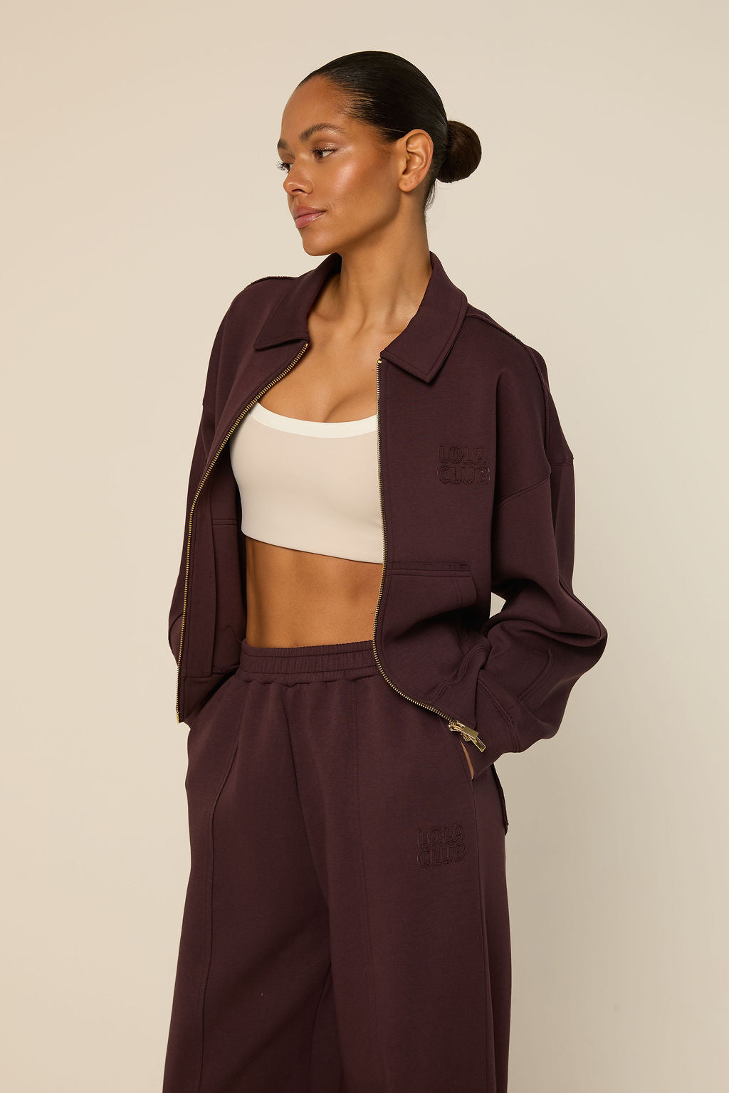 The Lola Club | Leyla Zip Through - Mulberry Wine