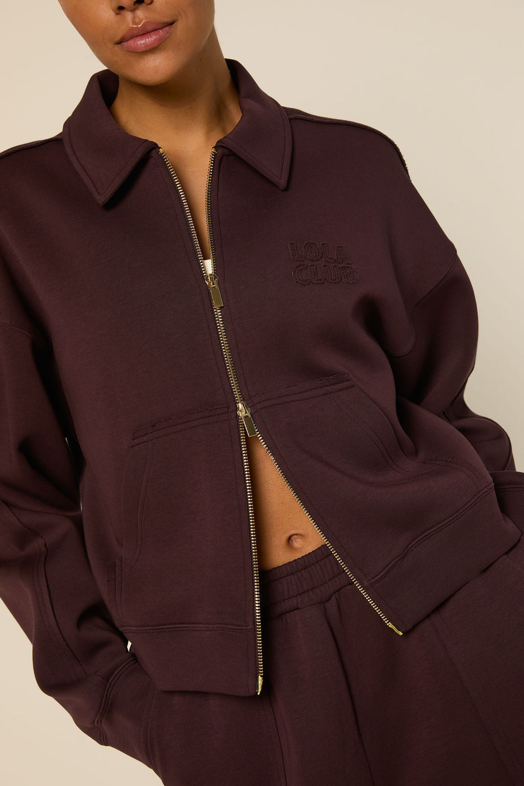 The Lola Club | Leyla Zip Through - Mulberry Wine