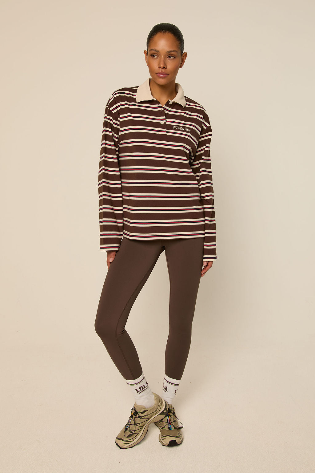 The Lola Club | Emilia Polo - Striped Espresso