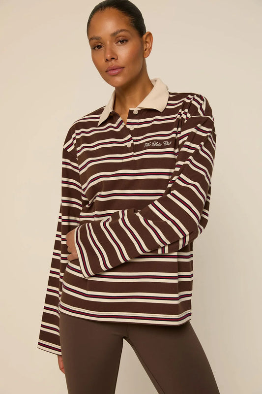 The Lola Club | Emilia Polo - Striped Espresso