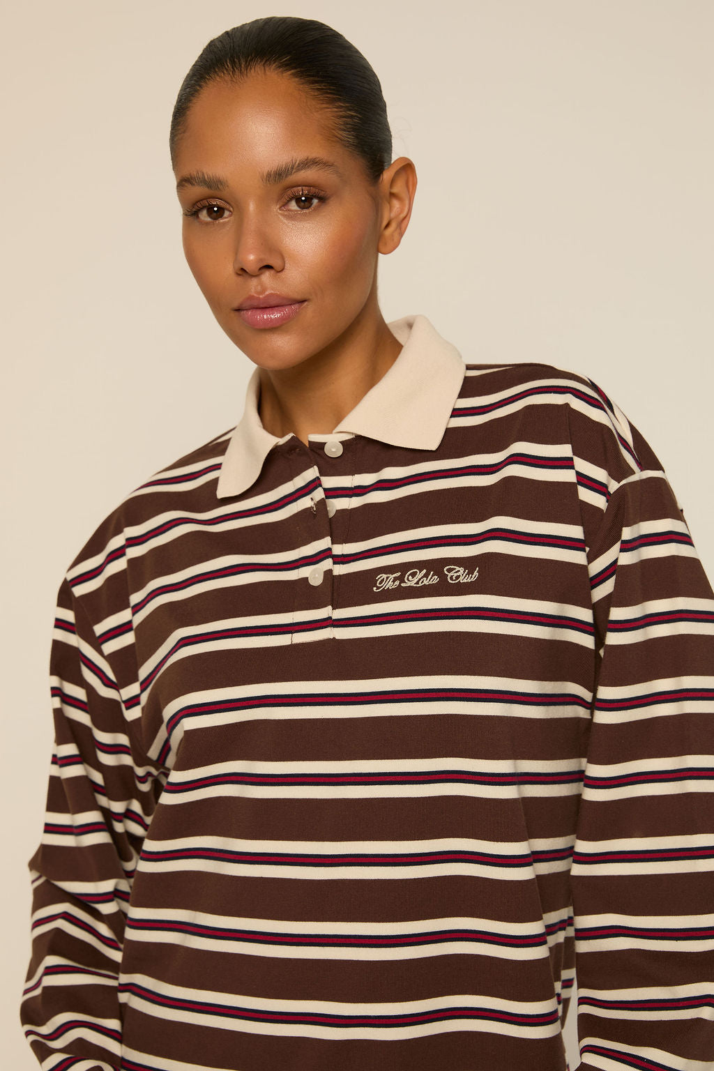 The Lola Club | Emilia Polo - Striped Espresso