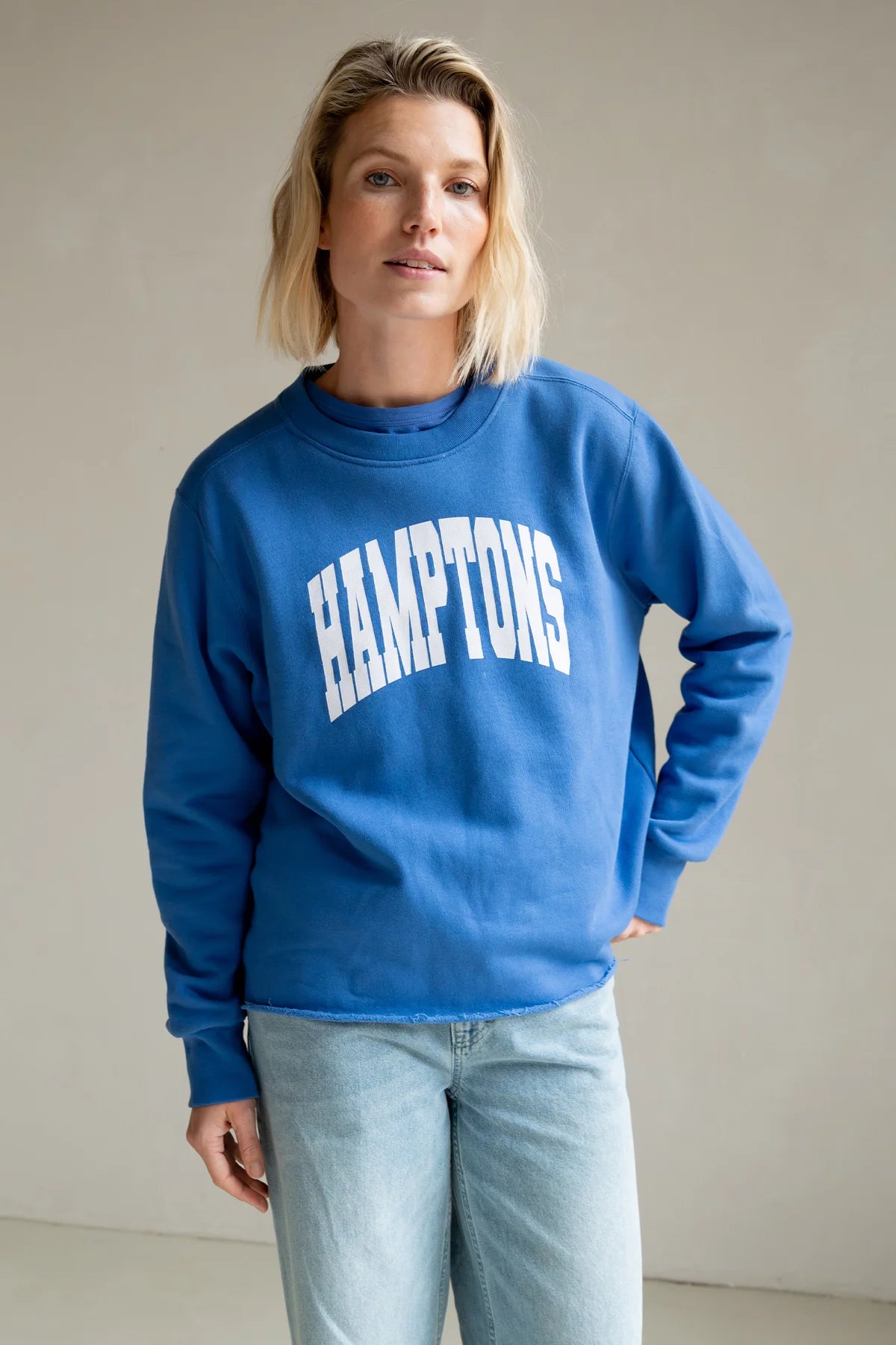 Penn & Ink | Sweater Print - Sapphire/White (S25F1614)