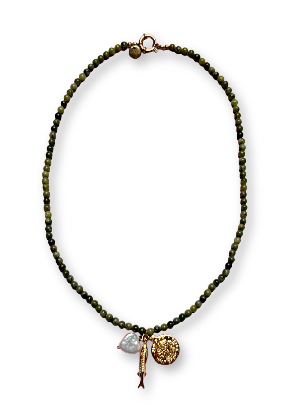 Bonnie Studios | Kaki Pendant Trio Necklace - Green