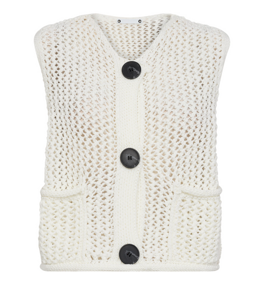 Co'Couture | HenslyCC Knit Vest - Off White (32181)