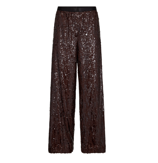 Co'couture | SophieCC Sequin LL Pant - Dark Brown