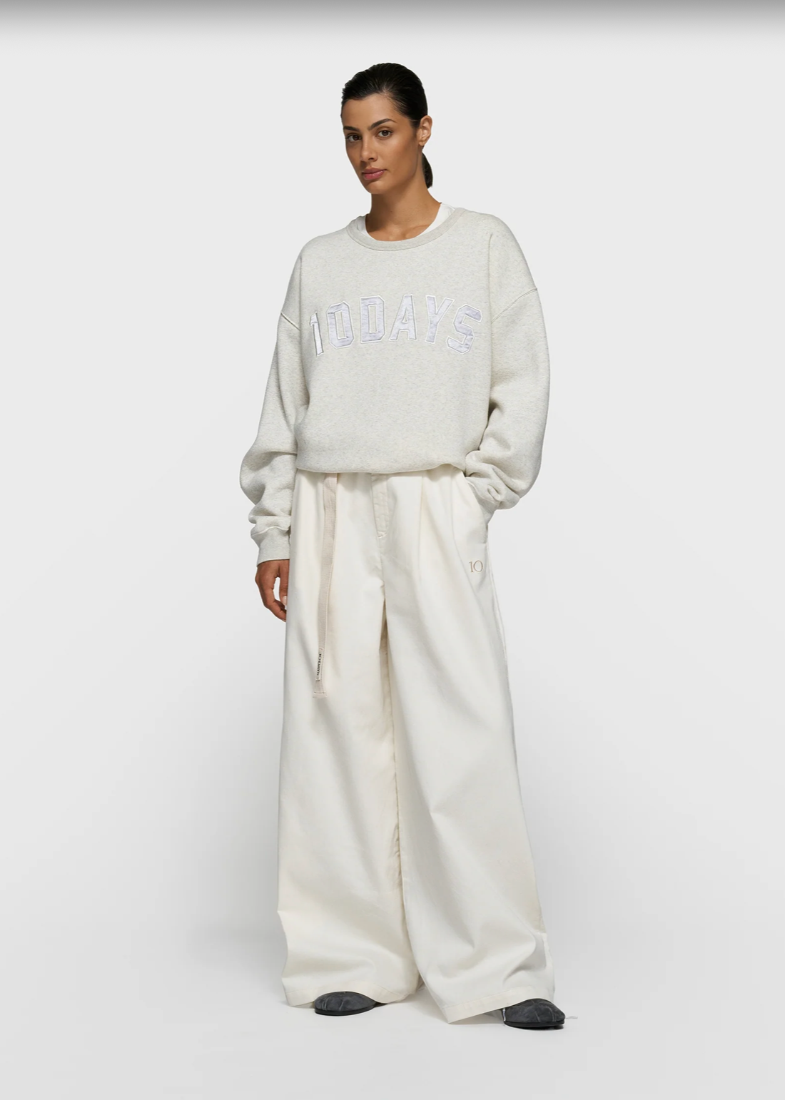 10Days | Statement sweater - 4000 soft white melee (20-800-6201)