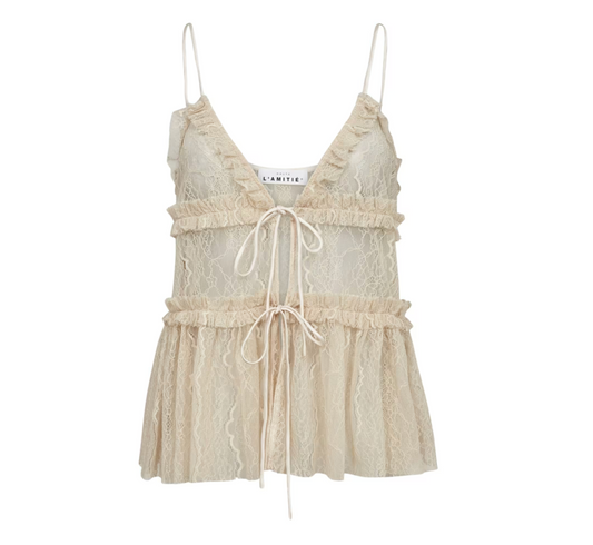 Haute L'Amitié | New Lace Tie Top - (HL10538)