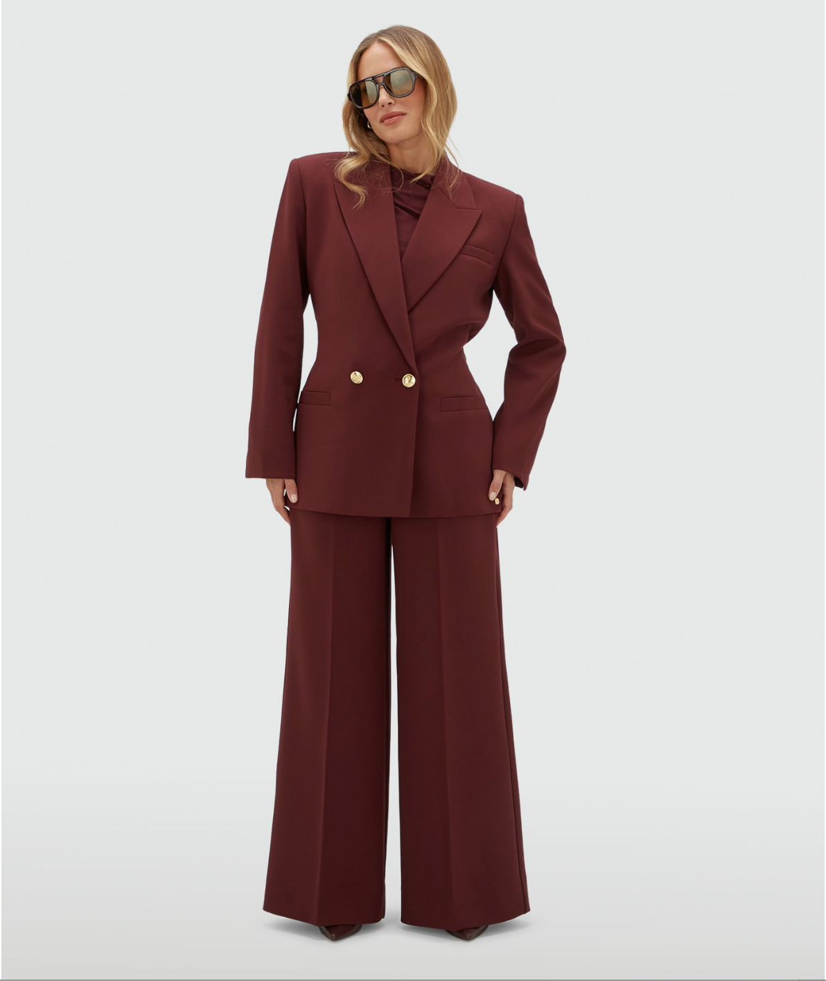 JOSH V | Dee Oversized Blazer - Burgundy