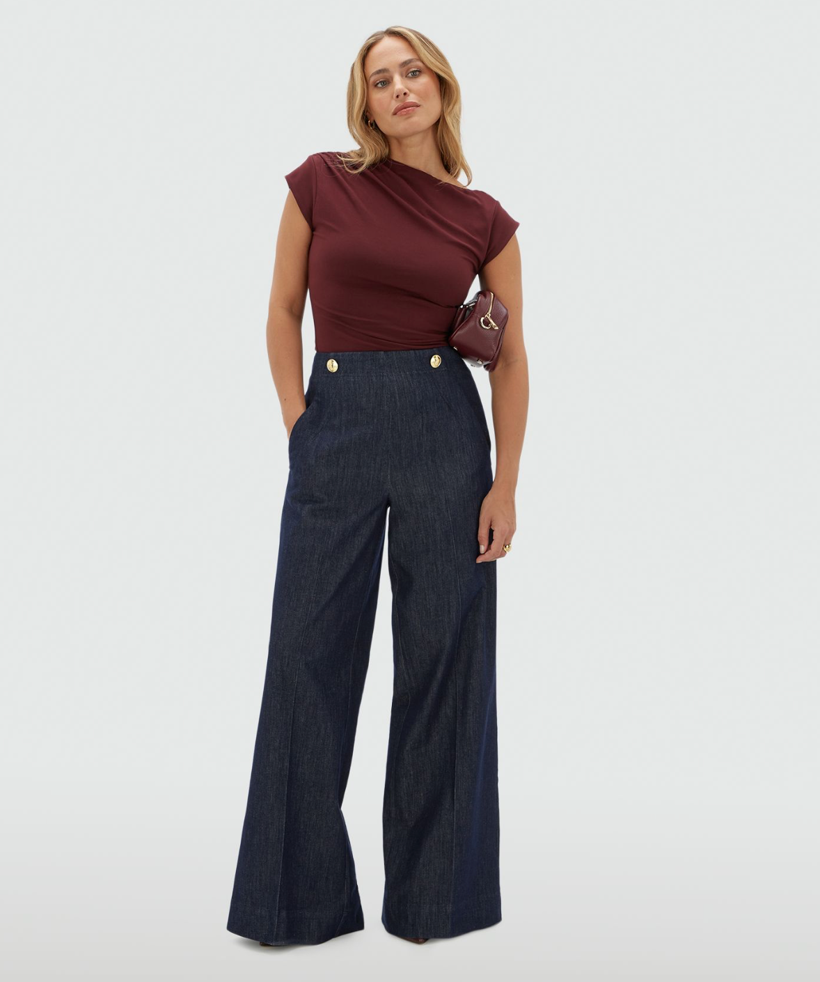 JOSH V | Percy Slim Fit Top - Burgundy