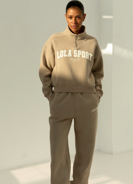 The Lola Club | Jayla Sweater Half Zip - Sand