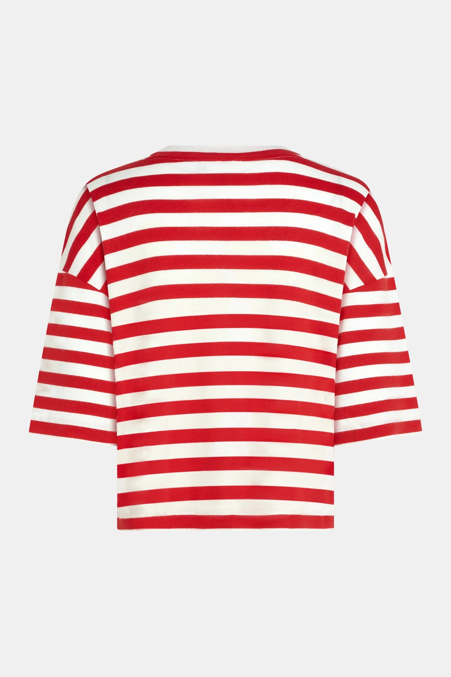Penn&Ink | T-Shirt Stripe - Tomato/ecru