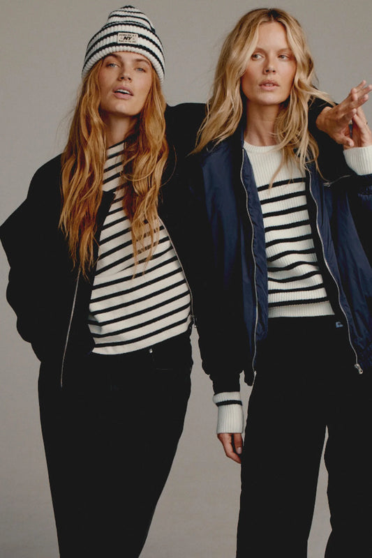 Penn & Ink | Sweater Stripe - Navy/Ecru (W25T1205)