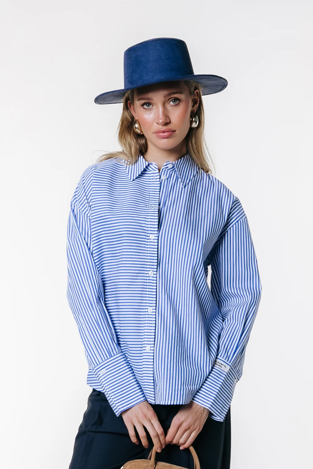 Colourful Rebel | Talia striped blouse - (WB117601) white/blue